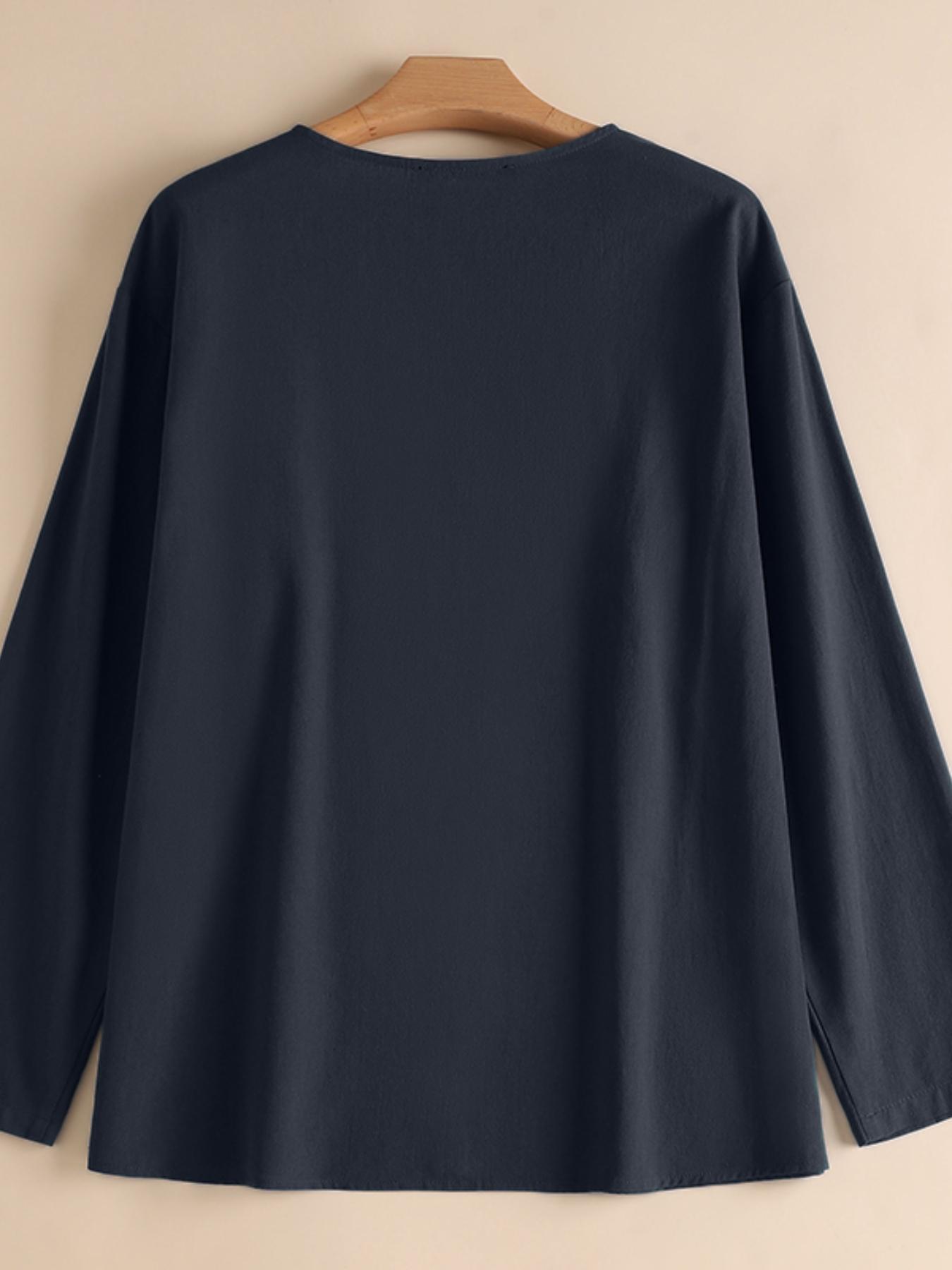 Ayollar uchun katta o'lchamdagi erkin fitli bluz, qisqa qo'llar, bir rangli, bahor yoz kuz