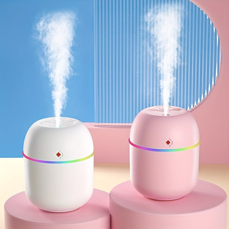 USB Humidifier with AromaRelax Feature and Colorful Atmosphere Light for Bedroom Living Room Desk and Car