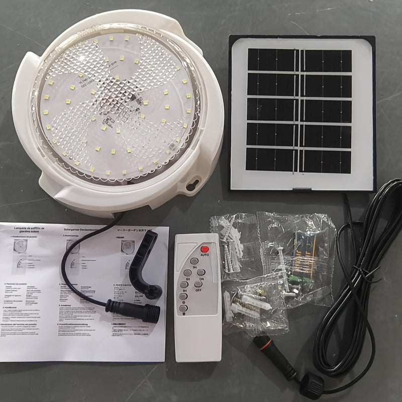 40W Solar Wall Light with Remote Control for Outdoor Garden Porch Balcony