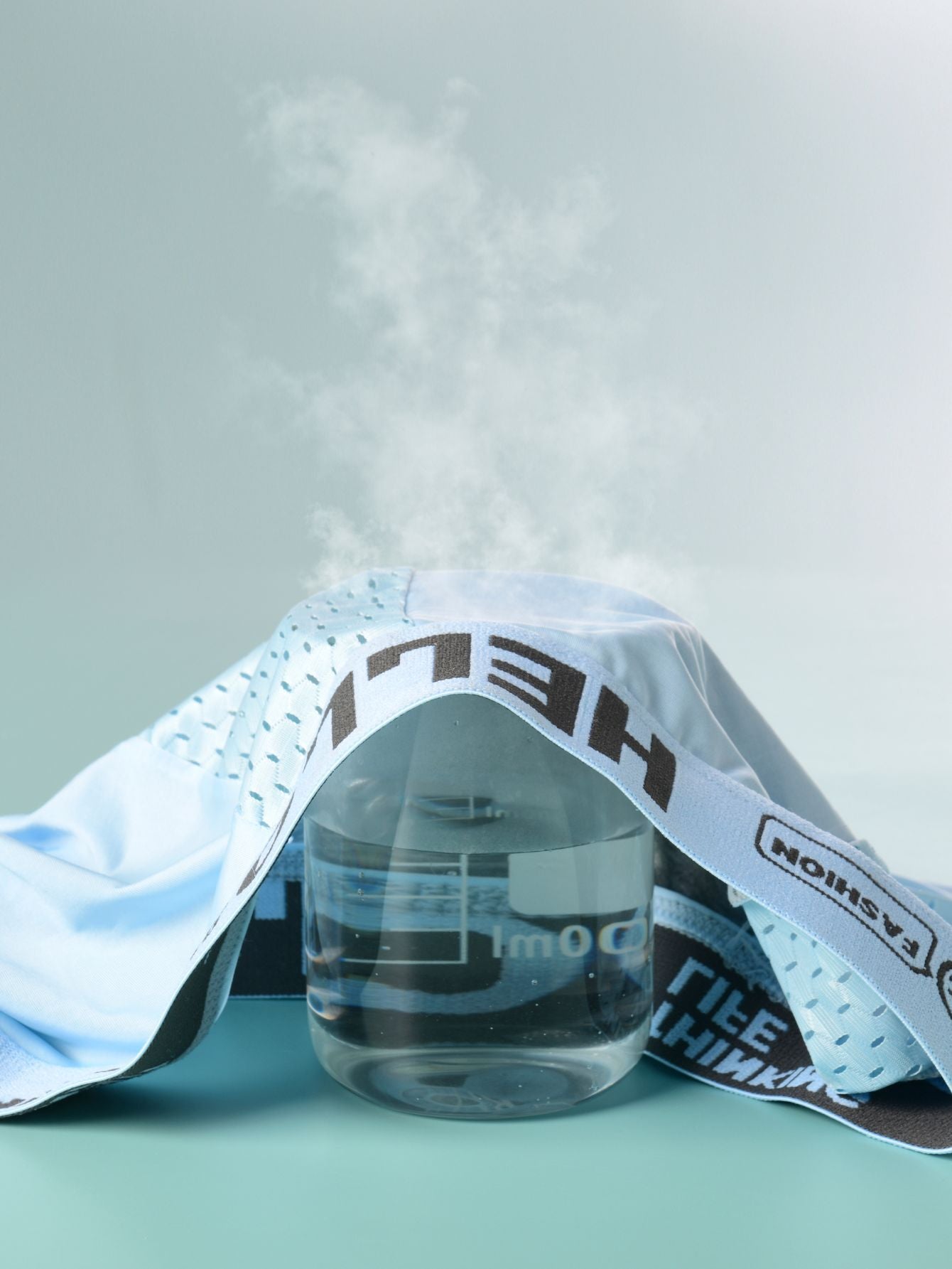 Men's Breathable Mesh Square Pants in Black Gray Blue with Creative Waistband