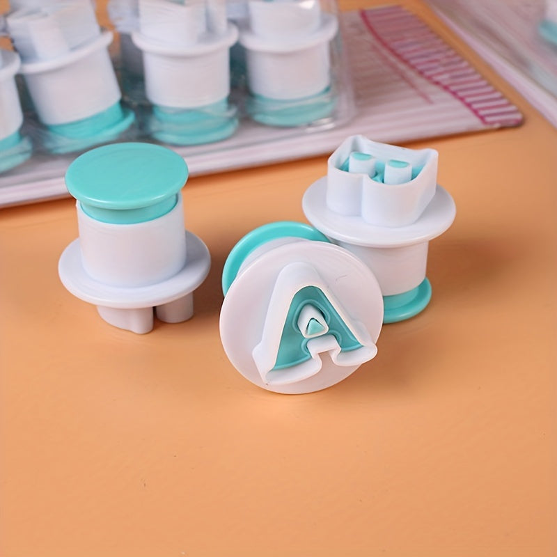 Plastic Cookie Cutter Set Alphabet and Number Shapes 26 Pieces for Baking and Decorating