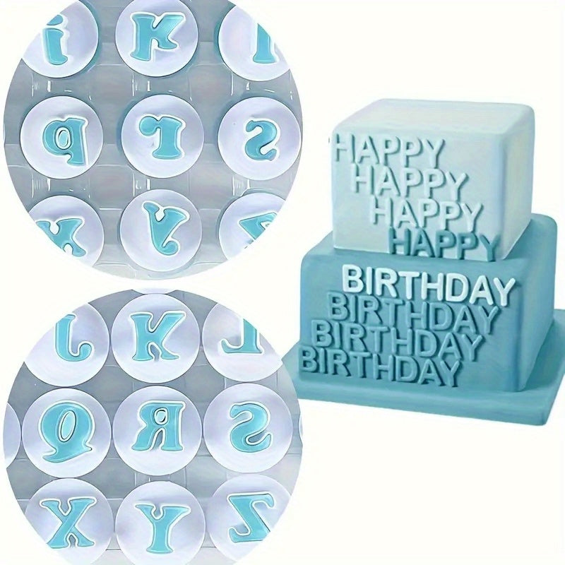 Plastic Cookie Cutter Set Alphabet and Number Shapes 26 Pieces for Baking and Decorating