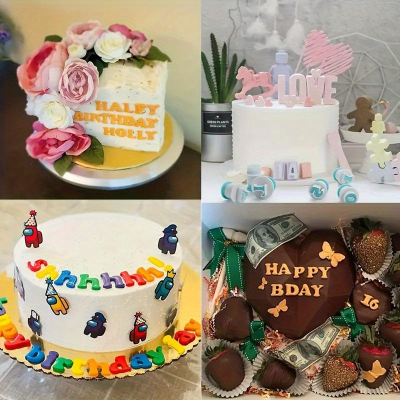 Plastic Cookie Cutter Set Alphabet and Number Shapes 26 Pieces for Baking and Decorating