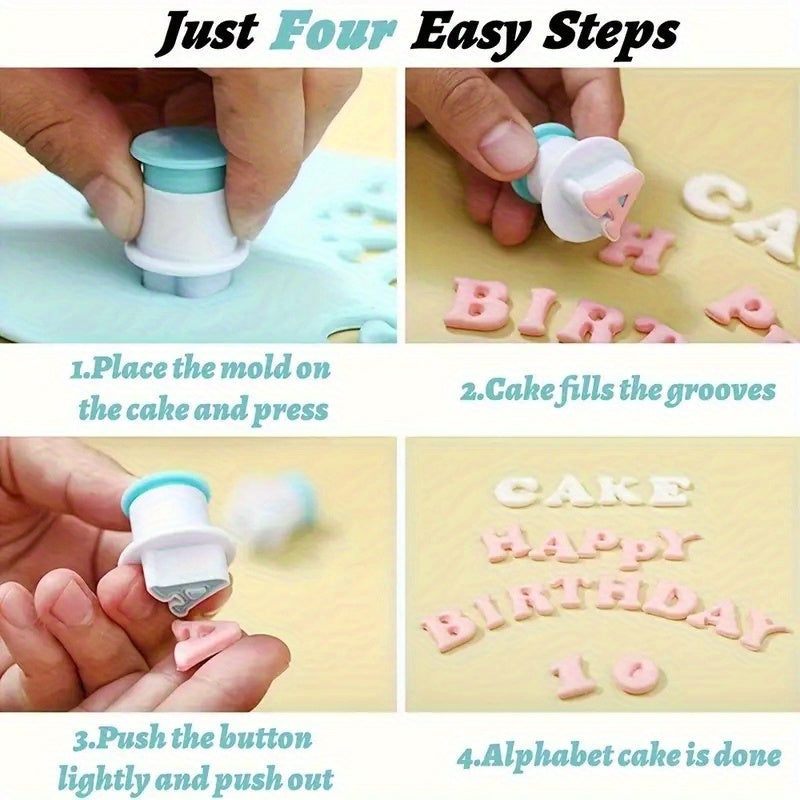 Plastic Cookie Cutter Set Alphabet and Number Shapes 26 Pieces for Baking and Decorating