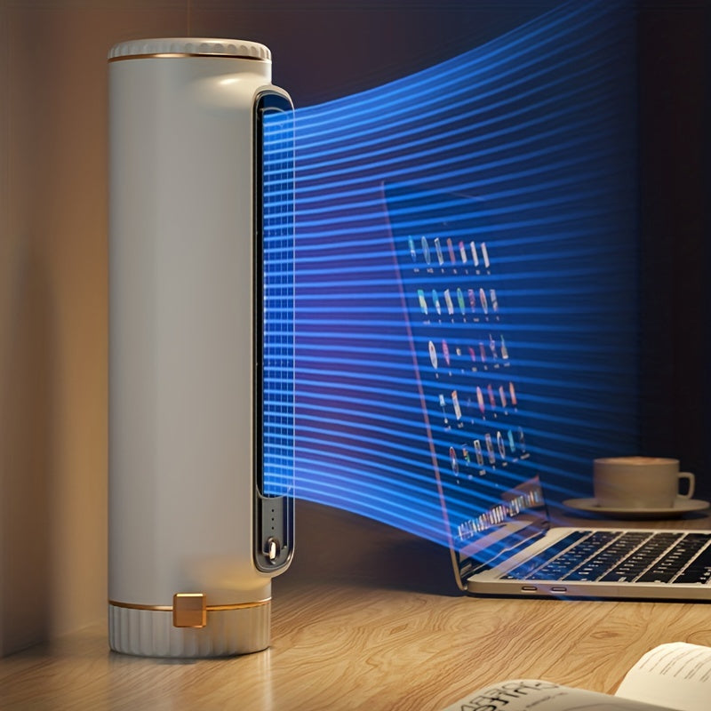 Portable USB Rechargeable Fan with 3 Speeds, Quiet, Up to 8 Hours