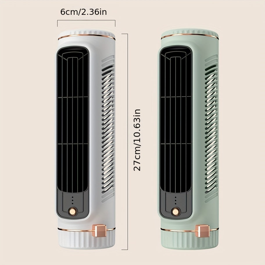 Portable USB Rechargeable Fan with 3 Speeds, Quiet, Up to 8 Hours