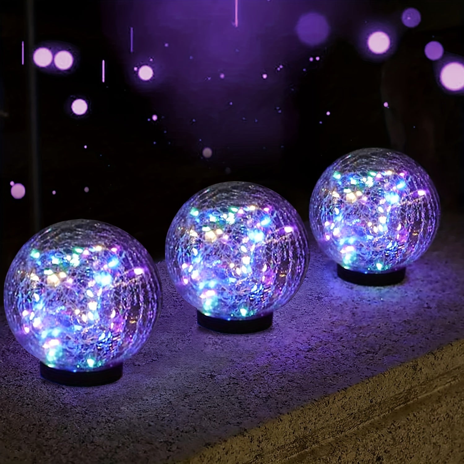 Tashqi dekorativ bog' quyosh chirog'i, yorilgan shisha globus, LED va aqlli yorug'lik sezgichi bilan, patio, maysazor va bog' uchun.