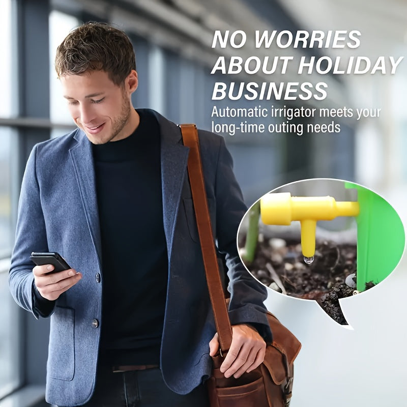 40pcs Automatic Watering System for Outdoor Plants with Adjustable Nozzle and Drip Control Valve