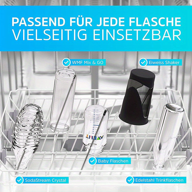 5-to'plamli metall shisha tutqichlari uchun idishlar uchun mos, racklar uchun xavfsiz yuvish, soda, vino, suv