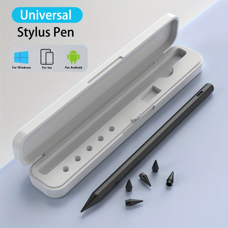 Rechargeable Stylus Pen for iPad, Tablets, and Phones with Capacitive Touch, Aluminum Alloy, Multiple Colors
