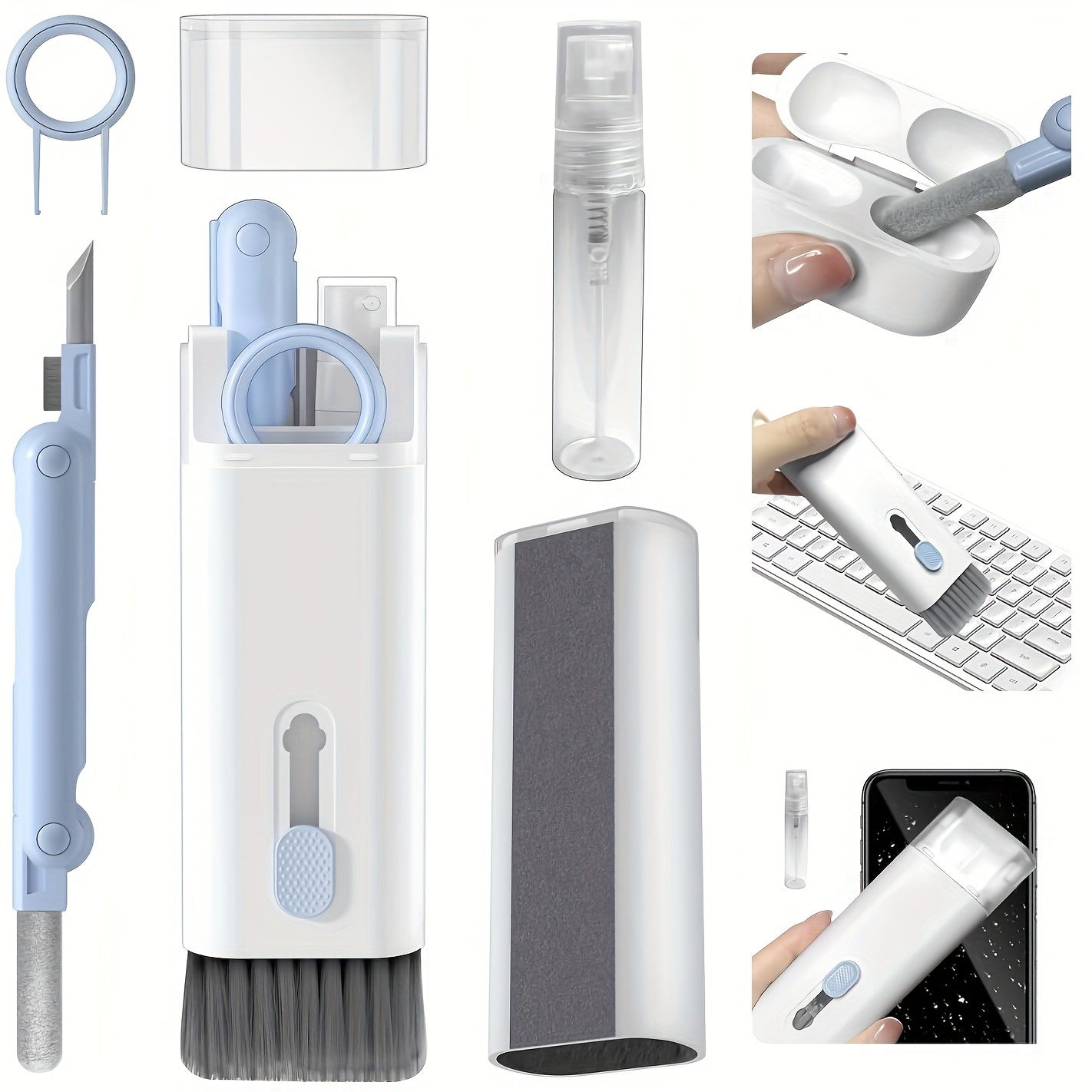 Multifunctional Cleaning Kit for Keyboards Earphones and Mobile Screens