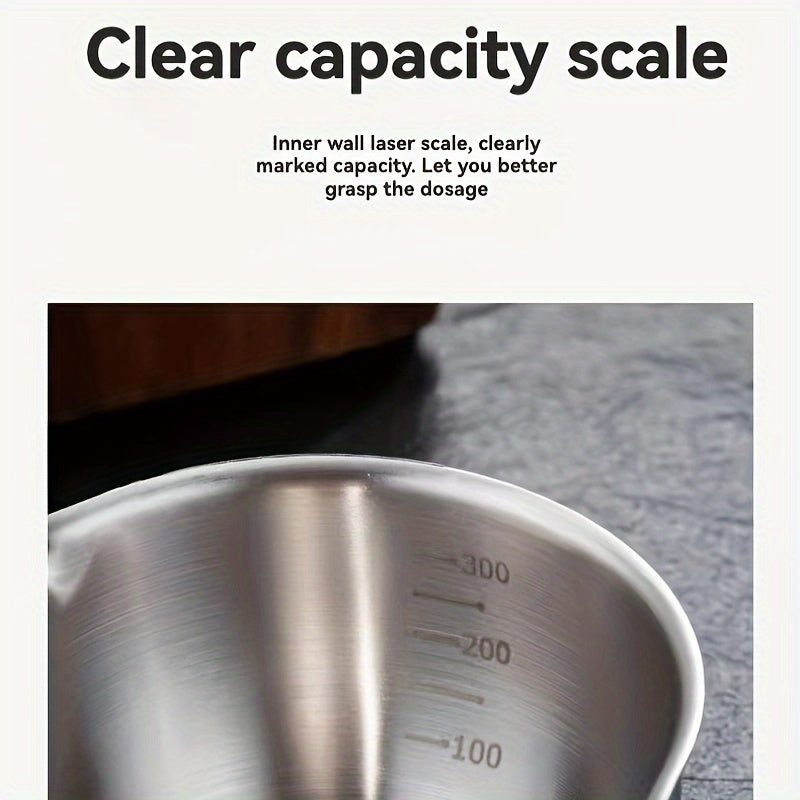 Mini sartén de acero inoxidable con mango de madera para aceite caliente y preparación de alimentos