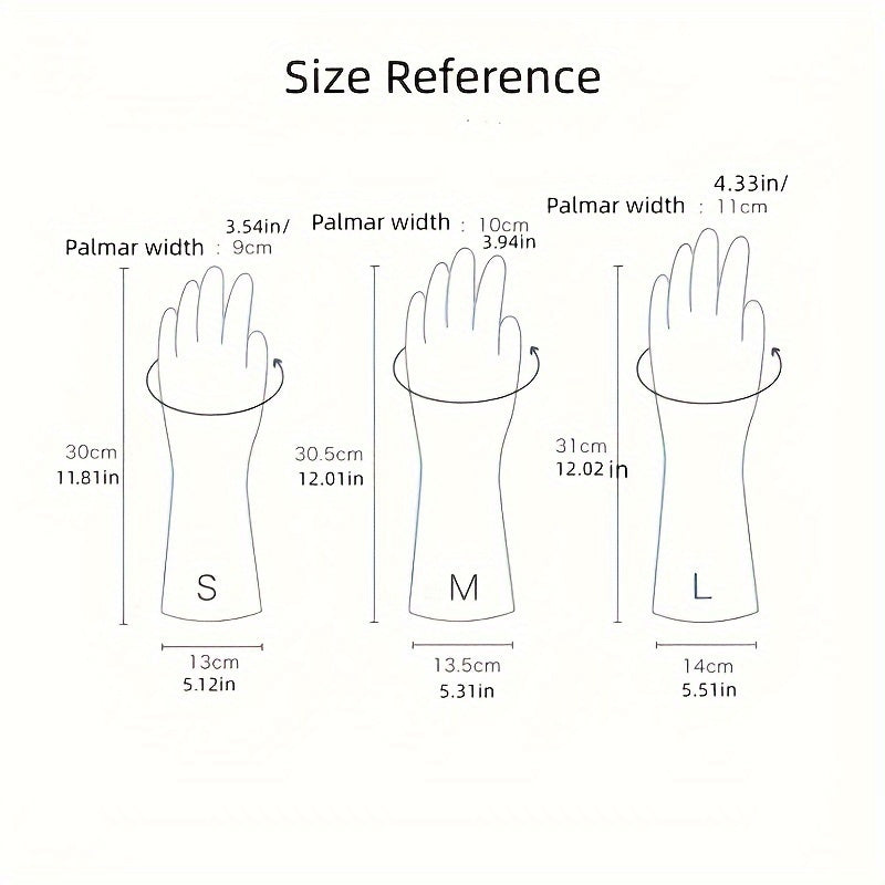 Uy tozalash qo'llari suv o'tkazmaydigan, qayta ishlatiladigan idish yuvish qo'llari, sirg'alishga qarshi tutqich