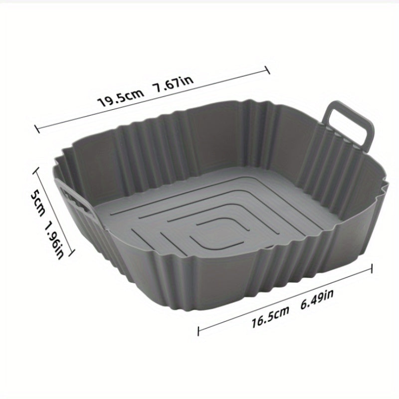 Silicone Air Fryer Liner Non-Stick Baking Pan Reusable for Pizza and Fried Chicken