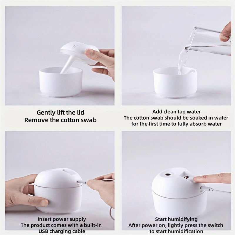 2 dona diffuzor namlagich idishlari USB quvvat bilan yotoq xonasi, avtomobil, o'simliklar, ko'p o'lchamli xona uchun