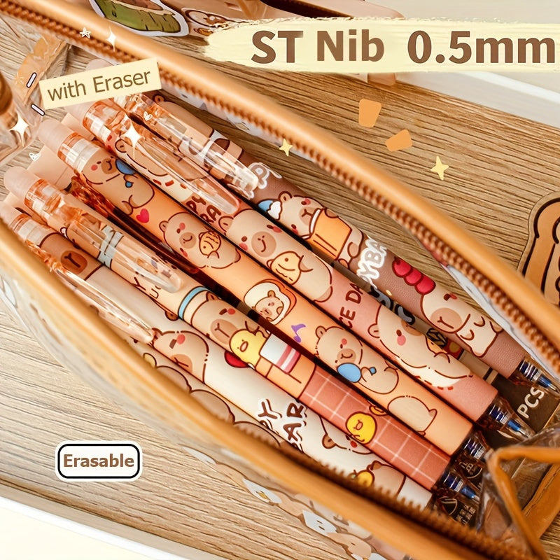 6-штук синих стираемых гелевых ручек с выдвижным механизмом для школы и офиса