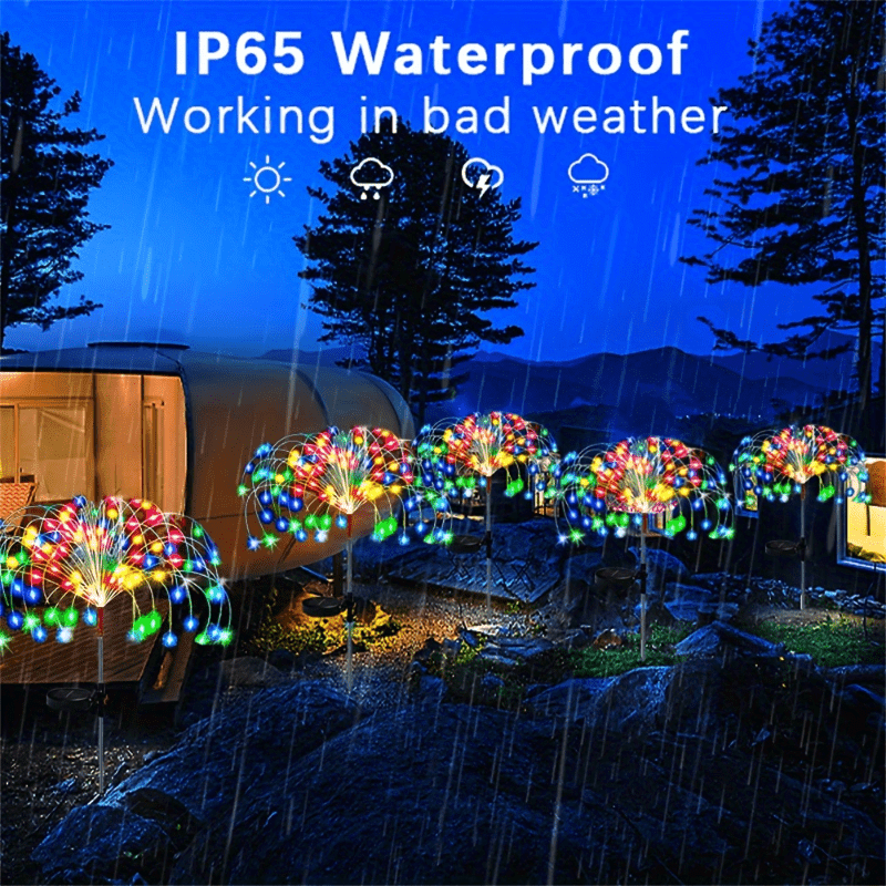 420 LED Solar Garden Lights with 8 Modes Waterproof IP65 for Patio Pathway Decor