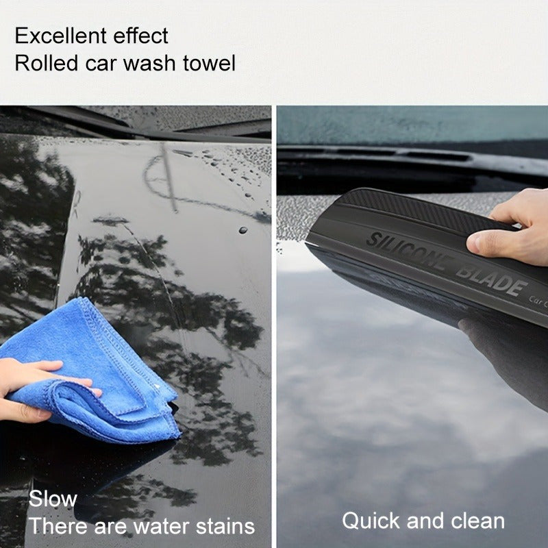 Flexible Silicone Car Water Squeegee for Streak-Free Car Drying Winter Car Care