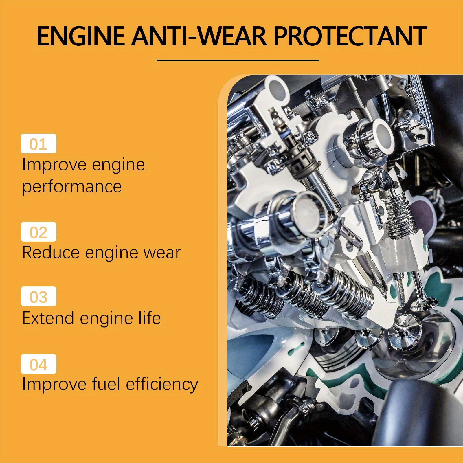 Engine Anti-Wear Additive 100ml Vehicle Noise Reduced Rust Protection