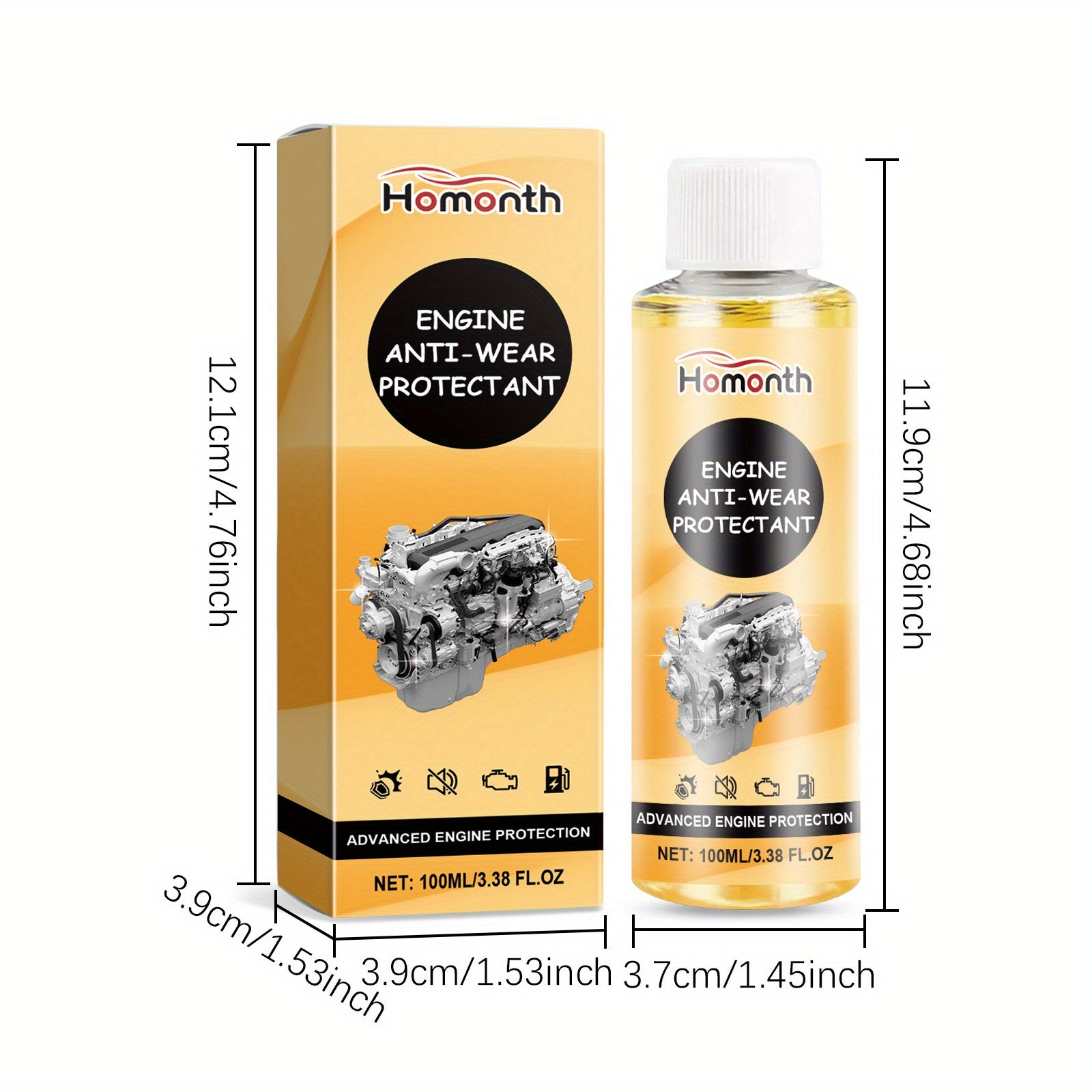 Двигательное противоизносное добавка 100 мл Защита от шума автомобиля, снижение ржавчины