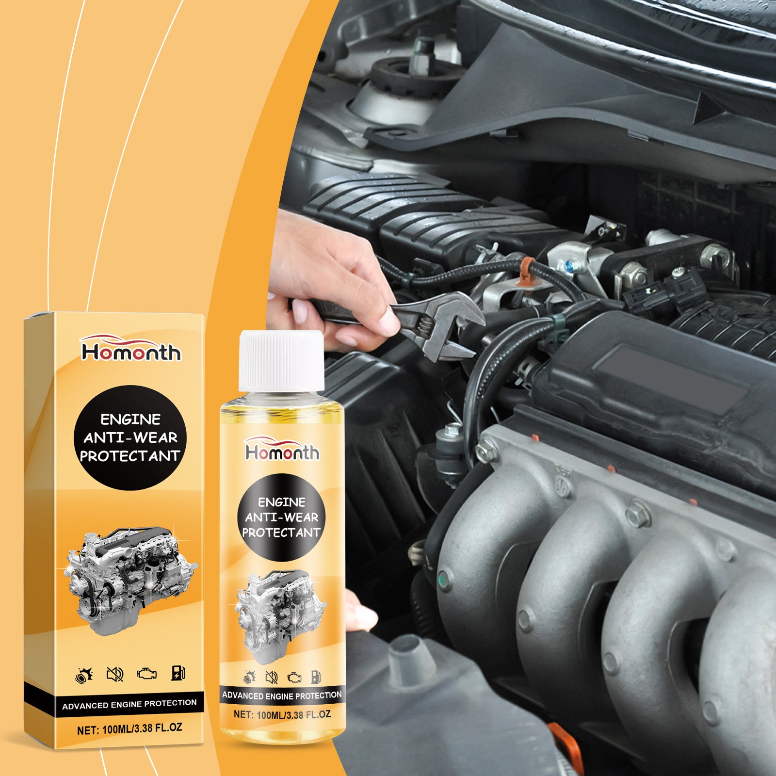 Engine Anti-Wear Additive 100ml Vehicle Noise Reduced Rust Protection