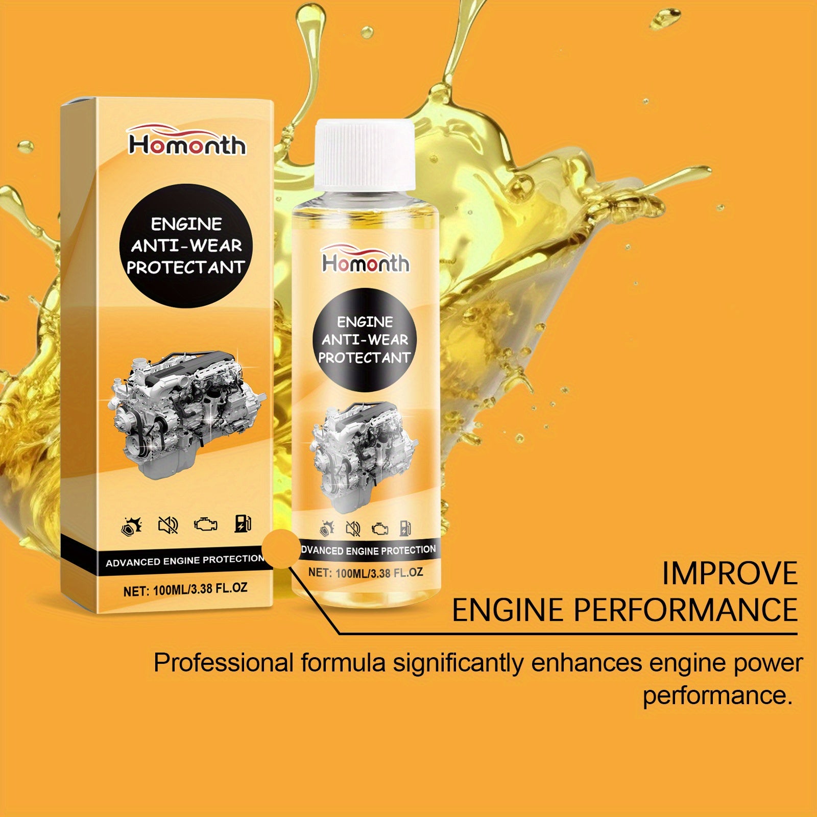 Engine Anti-Wear Additive 100ml Vehicle Noise Reduced Rust Protection