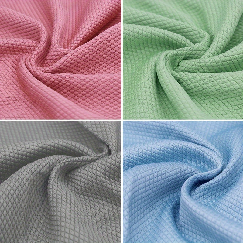 10 piezas de paños de limpieza de vidrio con escamas de pescado, reutilizables, sin marcas, toallas para ventanas y platos