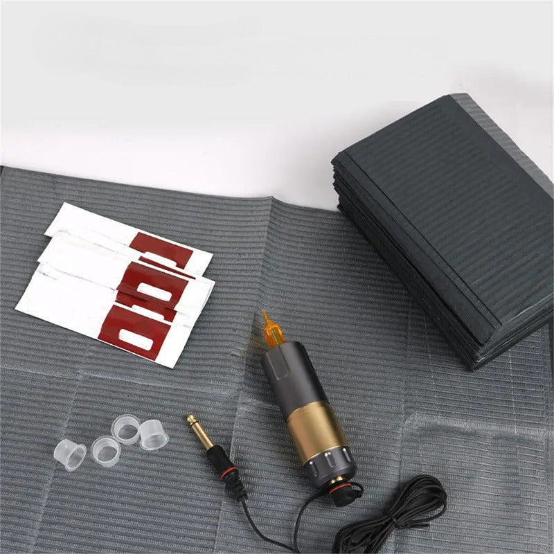 Pack of 50 Black Disposable Cleaning Pads for Tattoo Nail Art Household