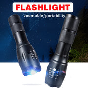 Pair of LED Flashlights for Camping Hiking Emergency Zoomable Textured Grip Battery Replacement