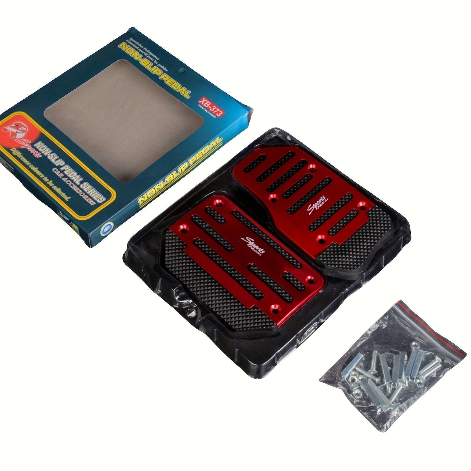 Non-Slip Aluminum Alloy Car Pedal Covers for Automatic Transmission Brake Gas Pedal Set