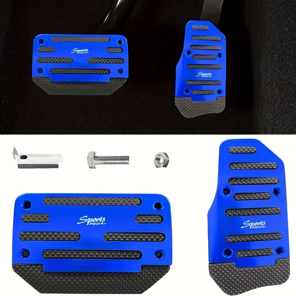 Non-Slip Aluminum Alloy Car Pedal Covers for Automatic Transmission Brake Gas Pedal Set