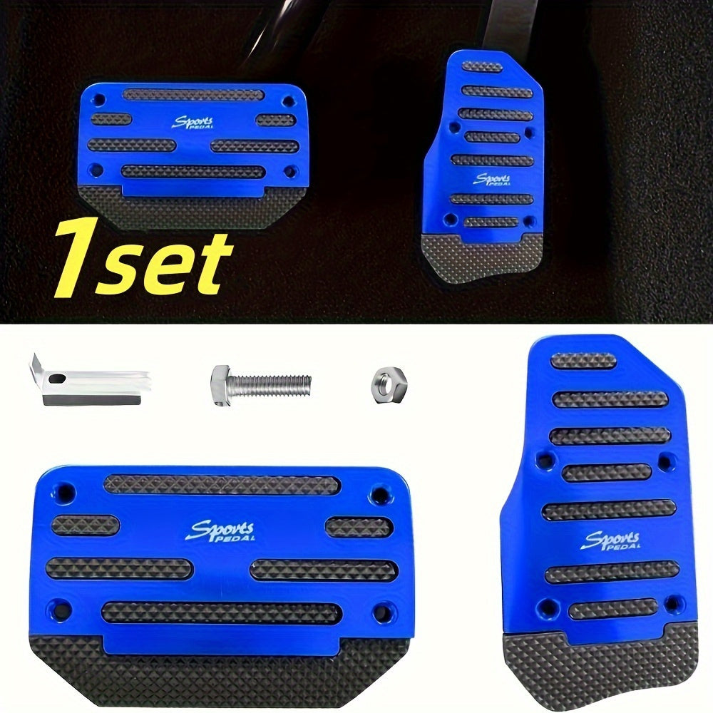 Non-Slip Aluminum Alloy Car Pedal Covers for Automatic Transmission Brake Gas Pedal Set