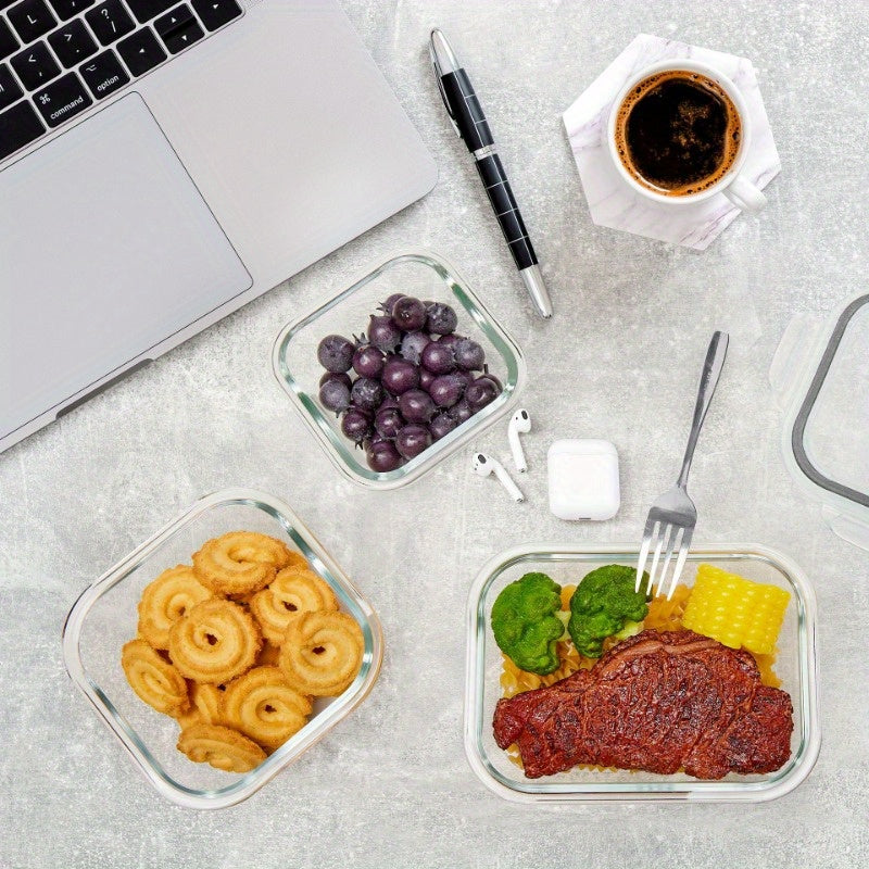 Glass Food Storage Containers with Lids 8-Piece BPA-Free Microwave Oven Freezer Dishwasher Safe