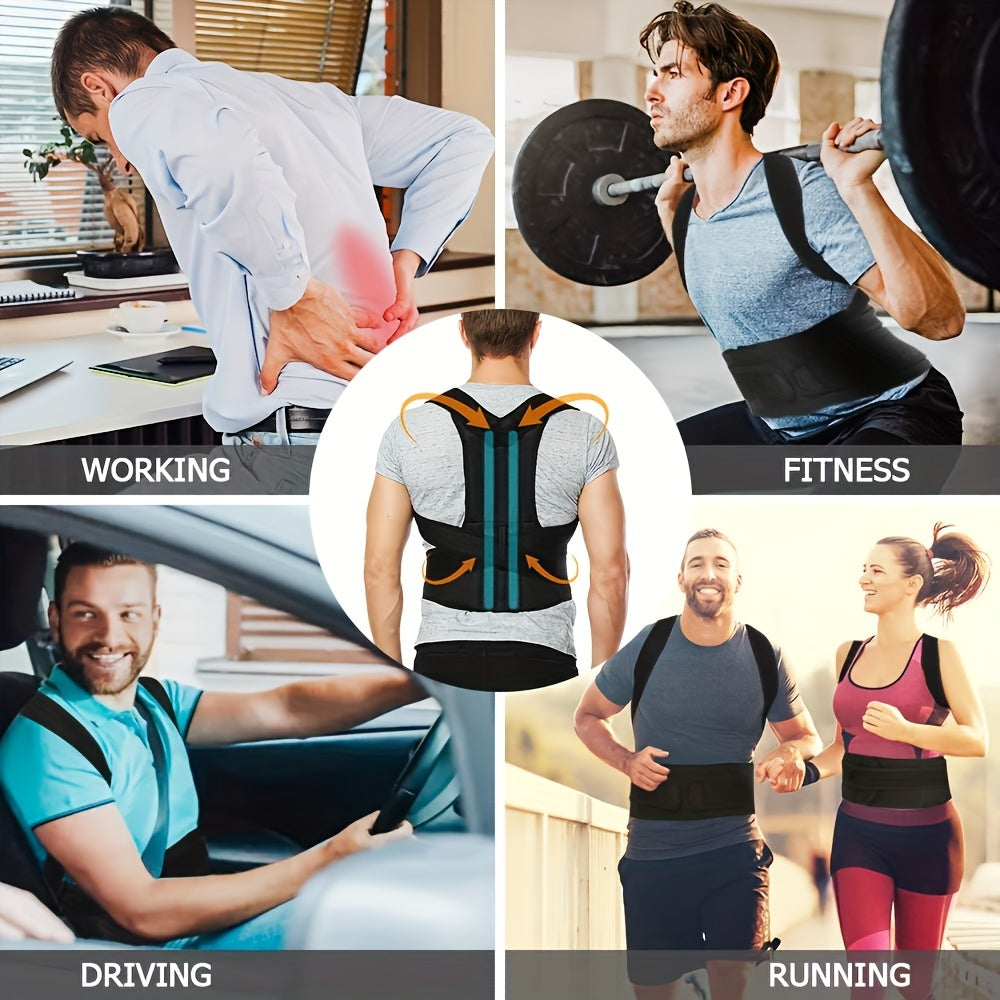 Unisex Adjustable Posture Support Brace for Back and Chest Ergonomic Back Support