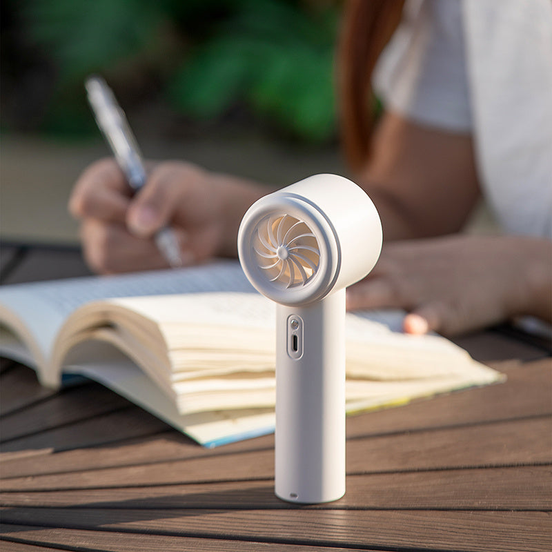 Portable Handheld Turbo Fan with 3 Speeds, USB Rechargeable, LED Display