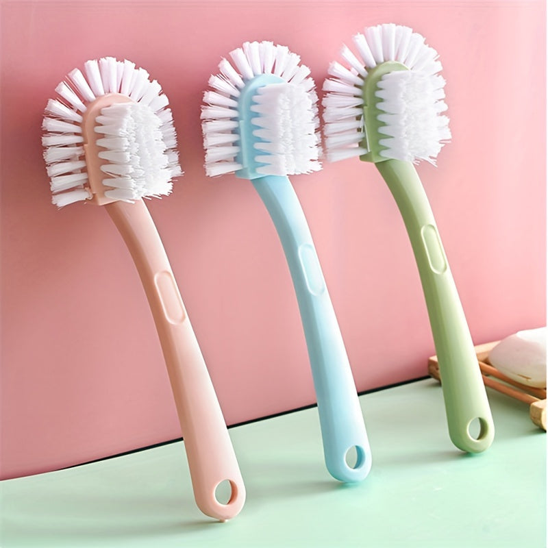 Multi-Angle Soft Bristle Shoe Brush with Long Handle for Effective Cleaning