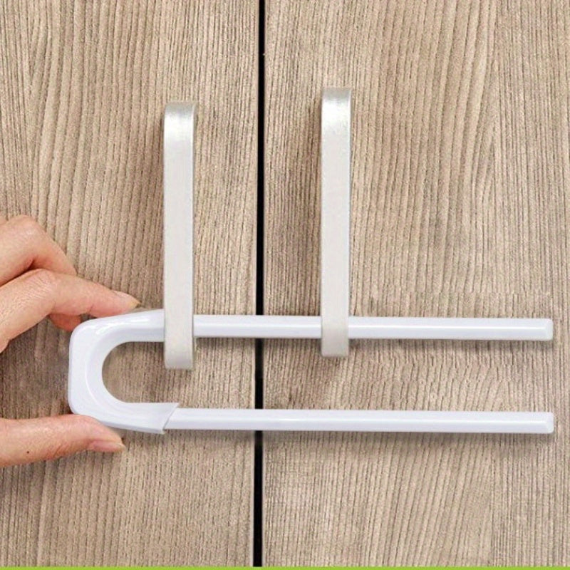 2 Pack U-Shaped Cabinet Locks for Wardrobes Drawers and Appliances