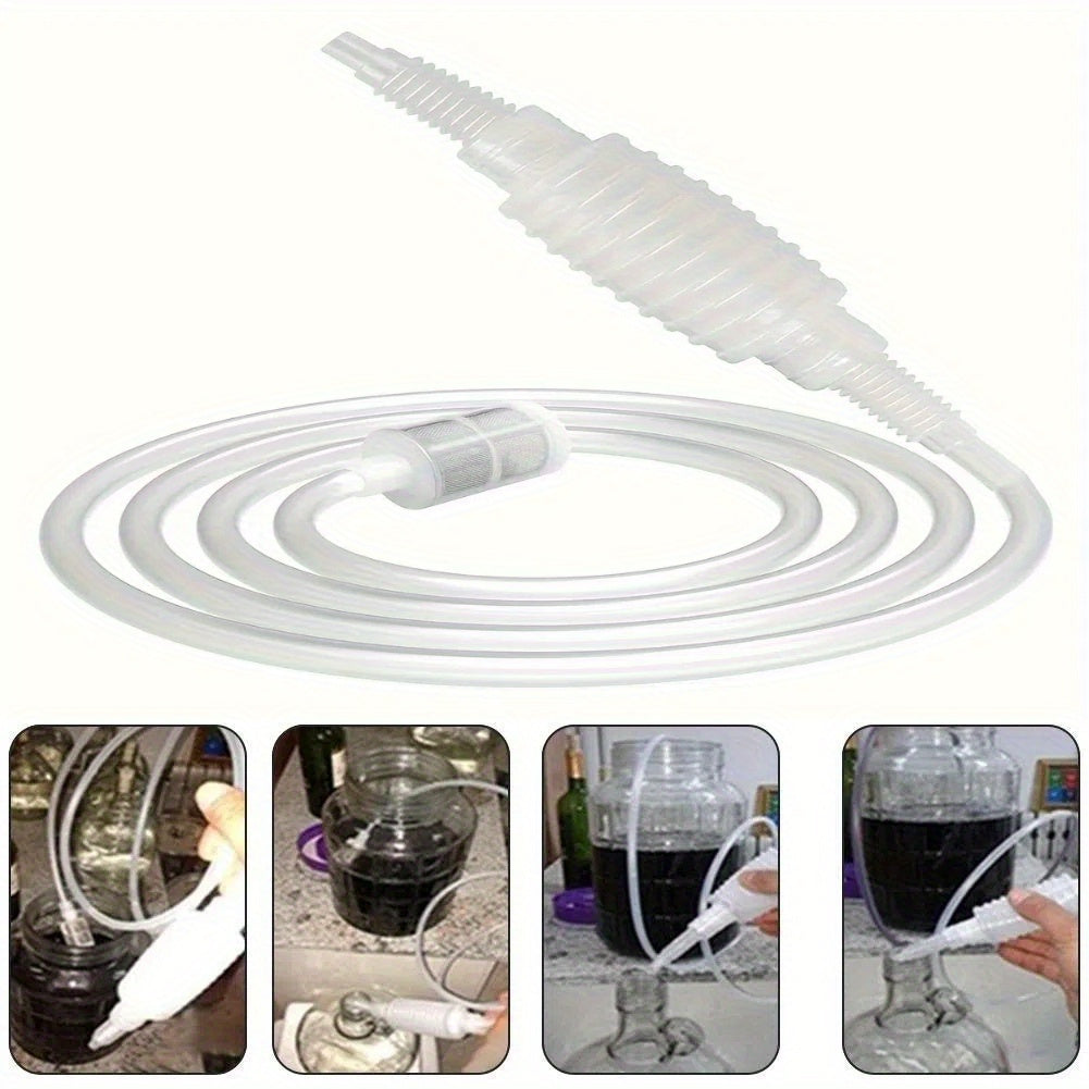 Home Brewing Siphon Pump for Beer Wine Mead Cider Transfer with Filter