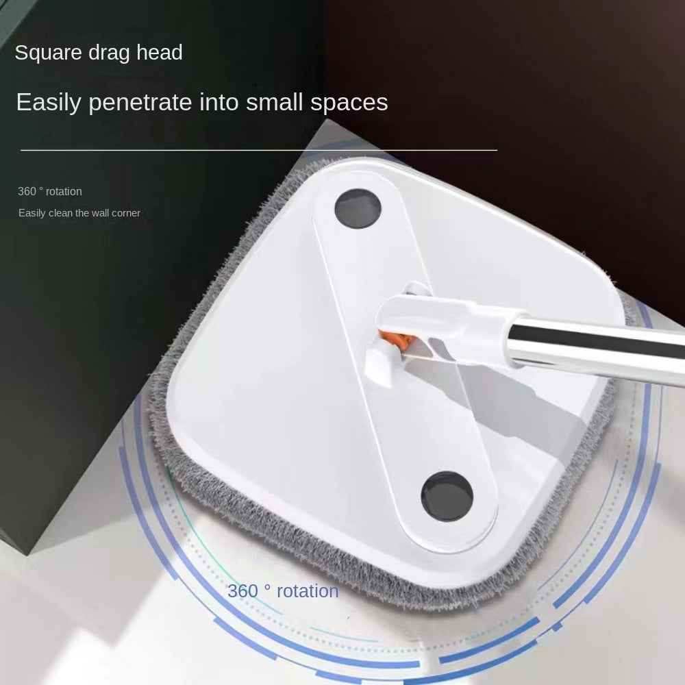 Back to School Spin Mop and Bucket Set with Microfiber Pads for Wet and Dry Floor Cleaning