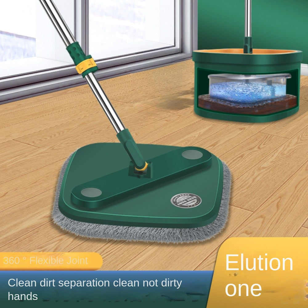 Back to School Spin Mop and Bucket Set with Microfiber Pads for Wet and Dry Floor Cleaning