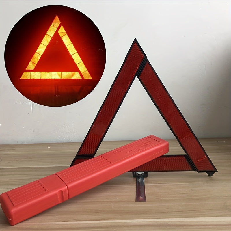 Reflective Car Safety Tripod Emergency Warning Sign Foldable for Road Safety