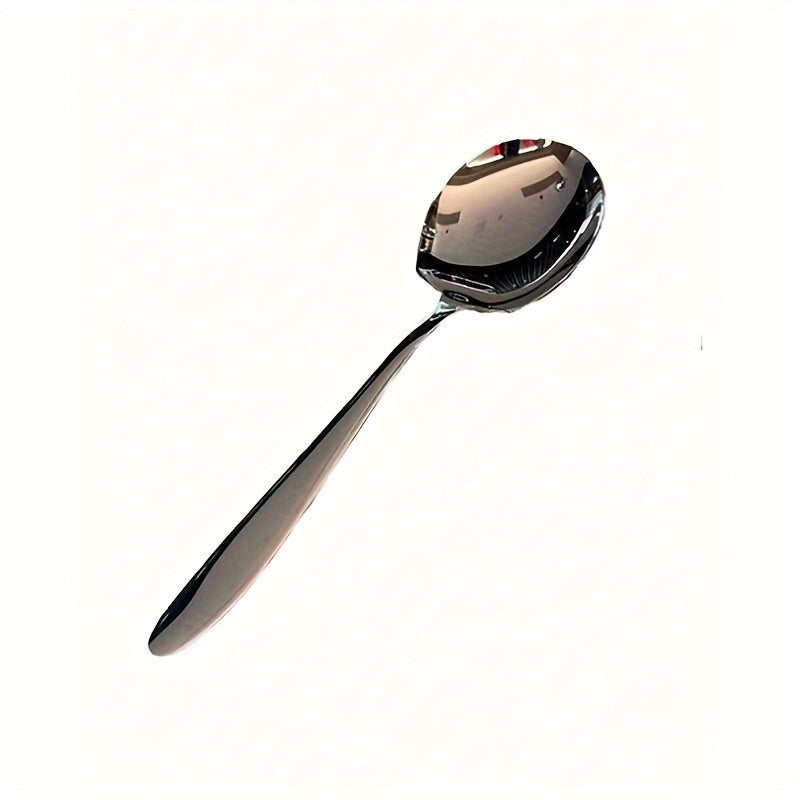 Stainless Steel Serving Spoon with Ergonomic Handle for Kitchen and Restaurant Use