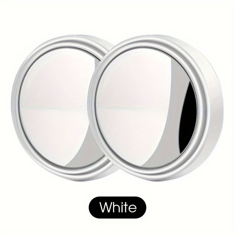 2Pcs Small Round Rearview Mirrors for Car Adjustable 360° Reversing Blind Spot