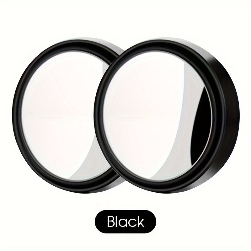 2Pcs Small Round Rearview Mirrors for Car Adjustable 360° Reversing Blind Spot