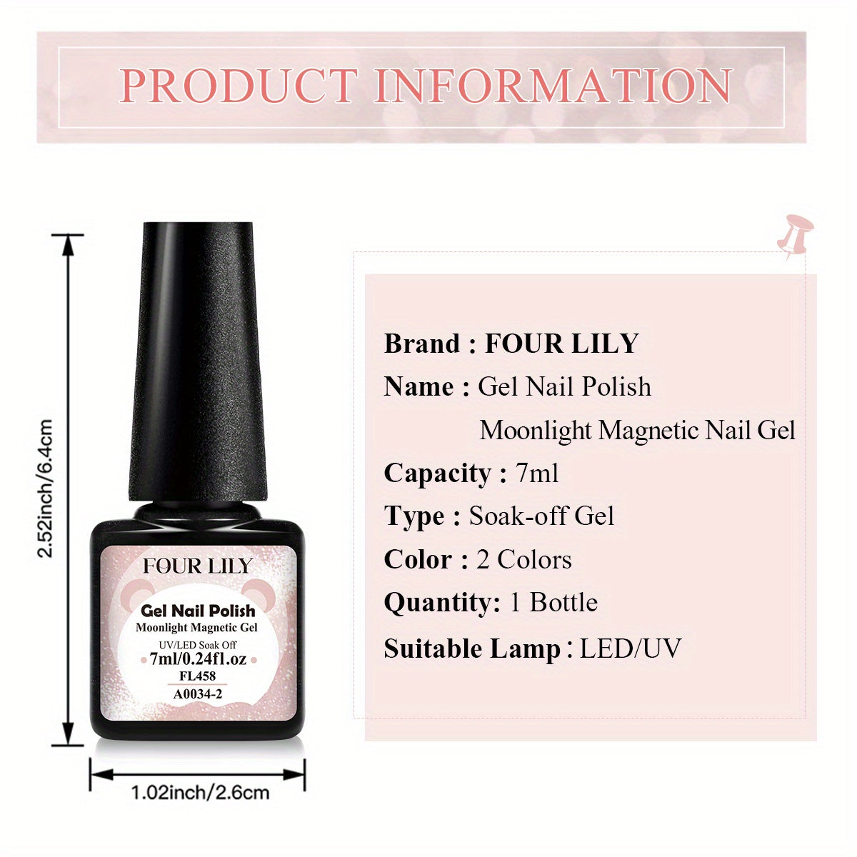 Gel Nail Polish For Women White Light Glitter Semi-Permanent Manicure