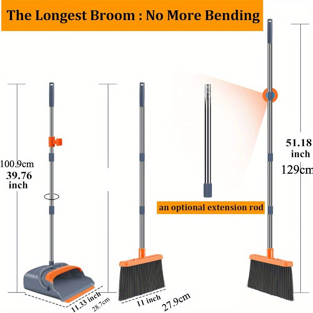 Qulay uy hayvonlari sochlarini tozalash cho'tkasi va axlat to'plagich to'plami - Uyingizdagi har bir xona uchun ideal - Ichki va tashqi tozalash uchun uzoq muddatli - Oson saqlash uchun turli xil dizayn - Rang variantlari: Kulrang va To'q sariq