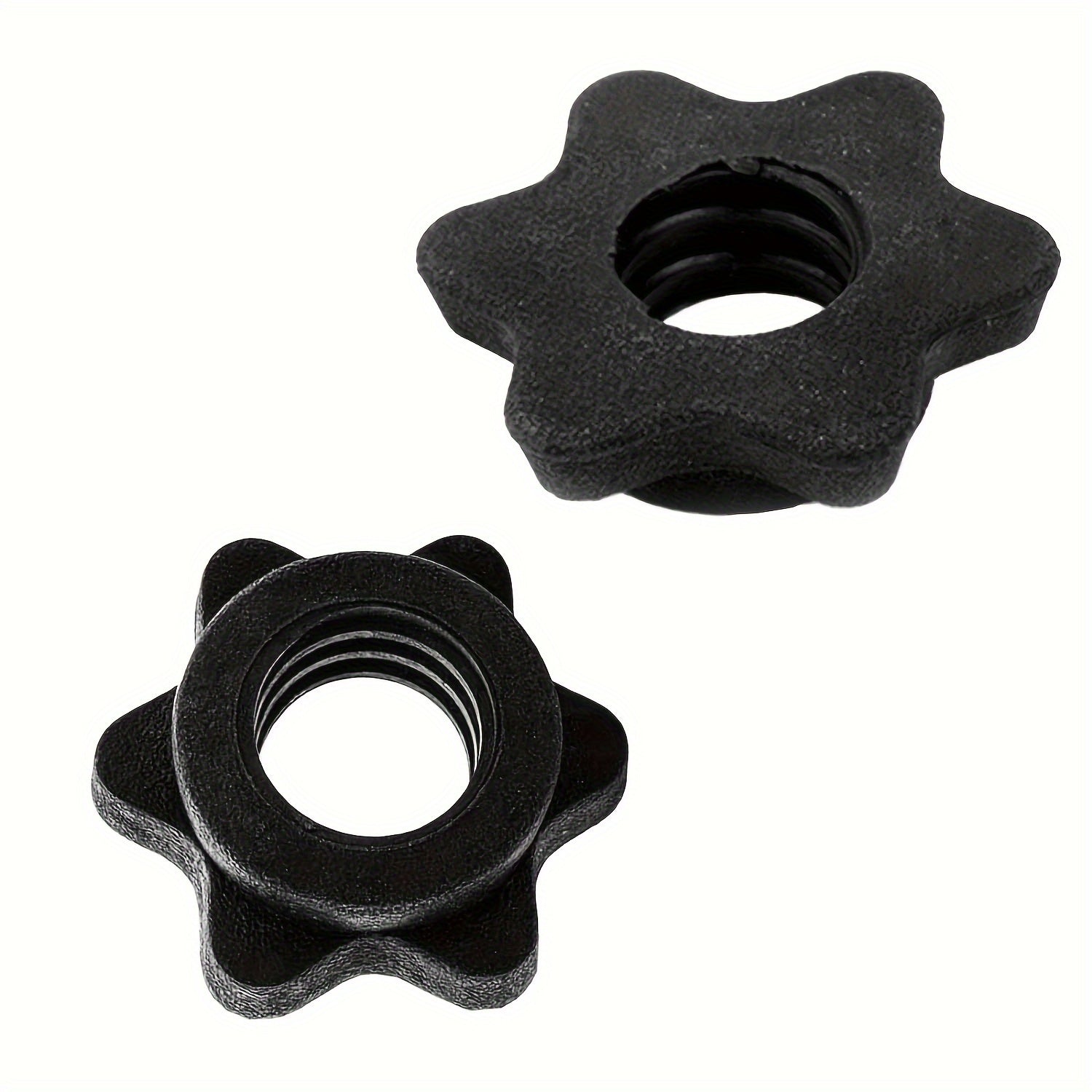 Set of 8 PVC Dumbbell Hex Nuts with Star-Shaped Anti-Slip Barbell Clamps for Weightlifting