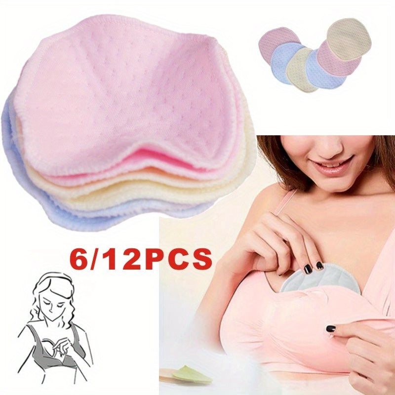 Reusable Nursing Pads Set, Hypoallergenic Leak-Proof, Washable, Pastel Colors
