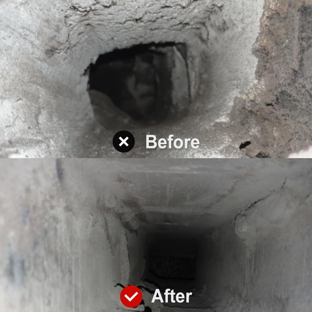 Fireplace Chimney Dryer Exhaust Brush Set with Flexible Rods