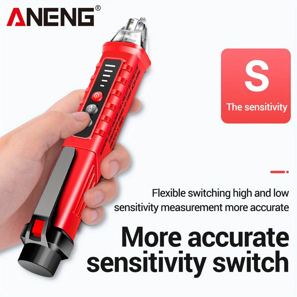 ANENG VD802 Portativ Noqonuniy AC Detektori Tester LED Voltmetr bilan, 12-1000v